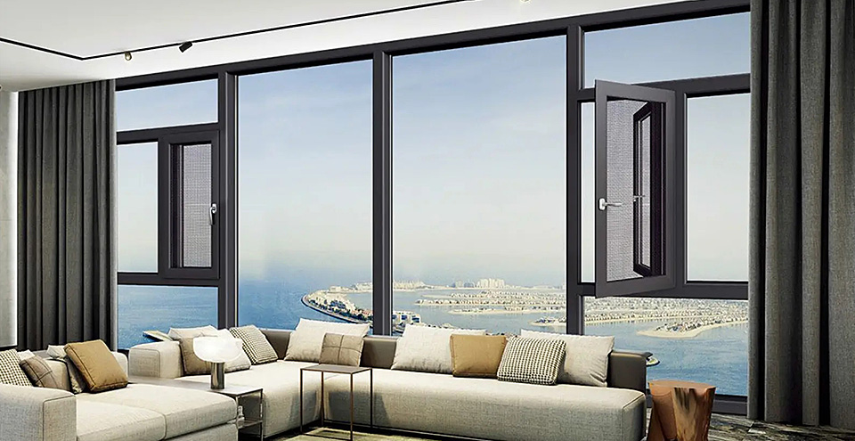 窗紗一體平開窗